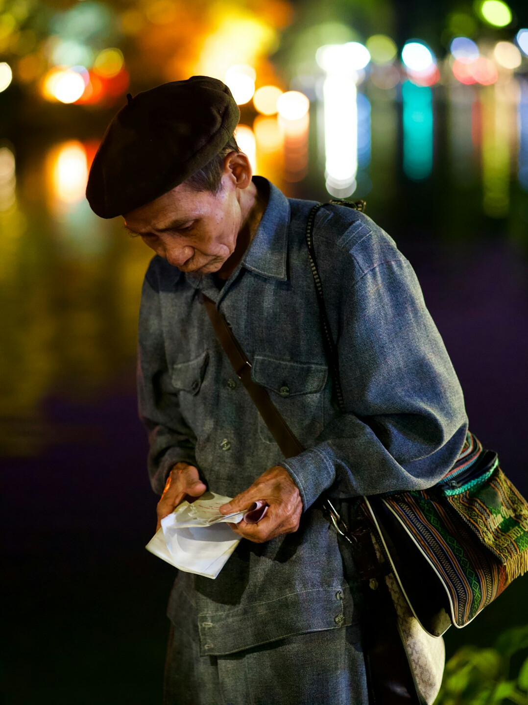 private investigator checking documents